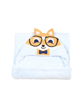 Fox Hooded Fleece Blanket